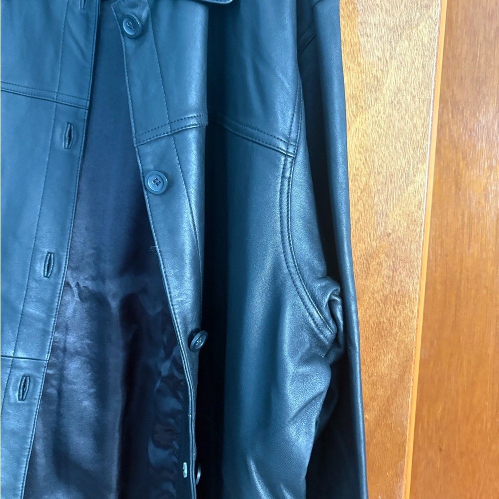 Black Leather Jacket 3xl - Picture 2 of 7
